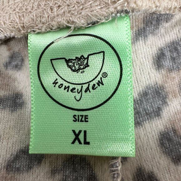 Honeydew Womens XL Leopard Print Lounge Set Long Sleeve Top and Pants - Picture 8 of 9